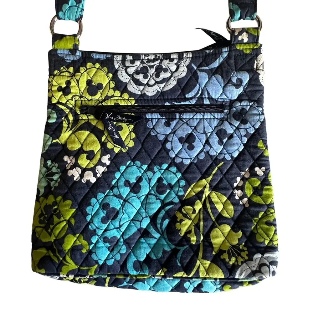 Vera Bradley Disney Parks Wheres Mickey Hipster Bag Floral Zip Crossbody Purse
